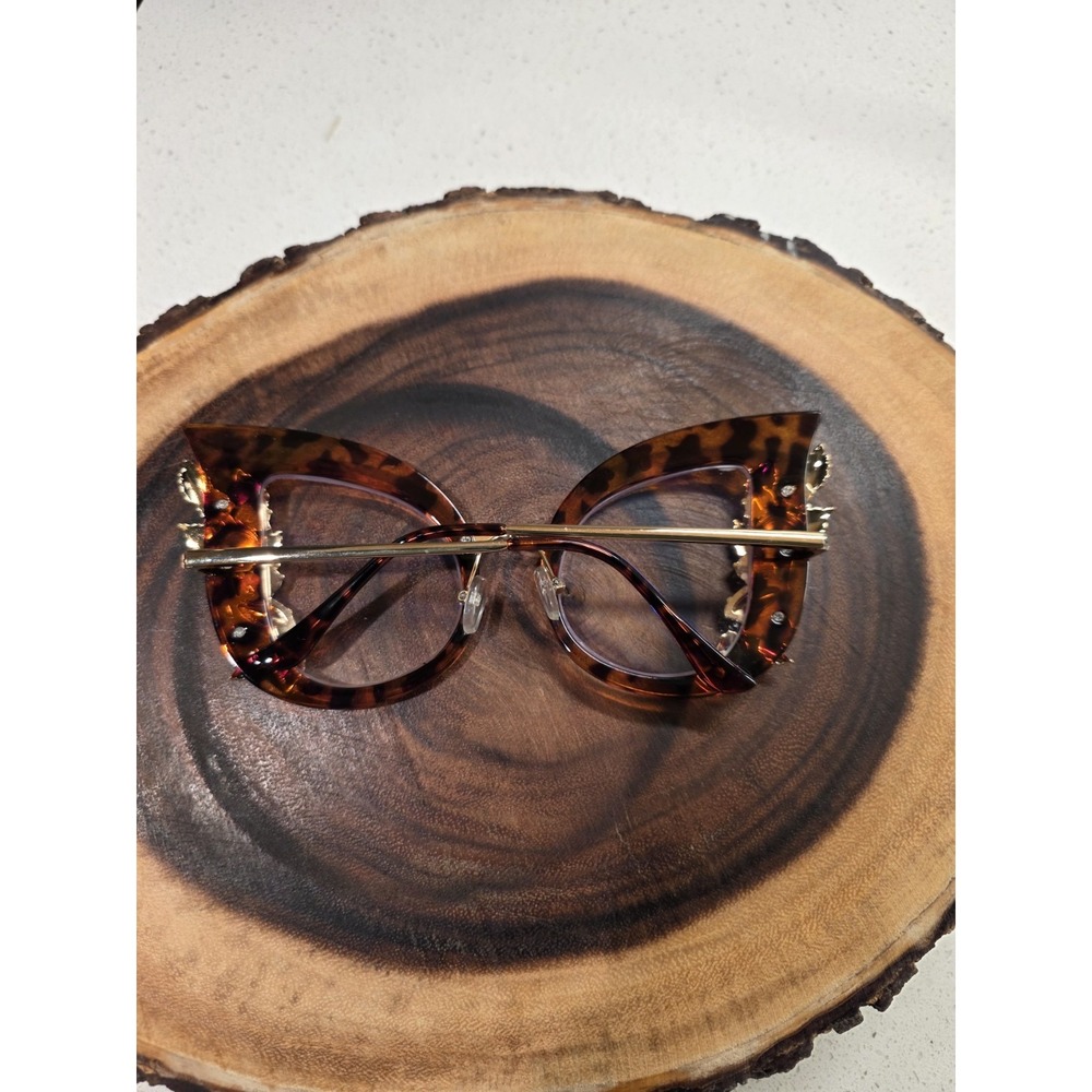 Vintage Style Oversized Jeweled Rhinestone Butterfly Shaped Sunglasses NWOT - Picture 8 of 12